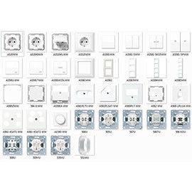 Jung AS500 alpine white, switches and sockets