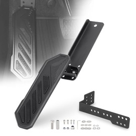 NIHAO Left Side Dead Pedal Foot Rest Pad Compatible with 2007-2018 Jeep Wrangler JK ＆ 2018-2022 Wrangler JL 4XE Gladiator JT, Aluminum Kick Panel No Drilling Required Adjustable