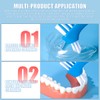 UPIQNG 3Pcs Denture Toothbrush Double Heads Denture Brush Portable Denture