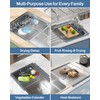 LIONONLY Expandable Roll Up Dish Drying Rack, 304 Stainless Steel