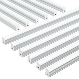 Ensenior 12-Pack T5 LED Shop Lights, 4FT 2000LM 6500K Super Bright White Integrated Single Fixture, 20W Linkable Utility Commercial Lighting for Gym/Garage/Ceiling/Under Cabinet, Plug & Play