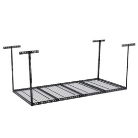 Fasyou 4x8 Overhead Garage Storage Rack – Heavy Duty Metal Ceiling Shelving, Adjustable Organization System for Garage – 330lb Capacity, Easy Install, Space-Saving Overhead Storage