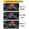 LUMENIX Rooftop Strobe Beacon Lights Bar White Red LED Emergency