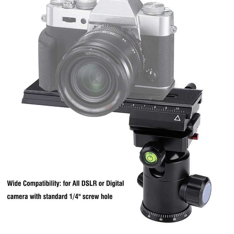 2 Way Macro Focusing Rail Slider with 1/4" Mounting Screw