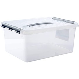 KL-Toys Plastic Box with Lid Capacity 15 Litres with Carry Handle Stackable Size: 40 x 30 x 18 cm Material: PP Plastic