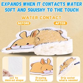 Ruichi Magic Puffy Paint, 48Pcs Magic Foam Texture Painting Kit, 3D Drawing Set, DIY Art Supplies for Handmade, with 10 Canvas Sponge, 24 Colored Pens, 3 Water Pens, 10 Bead Chain and 1 Mini Easel