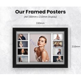Margot Robbie Signed Poster Print- Limited Edition Autograph Fan Gift – Collectible Memorabilia Merchandise, gift idea