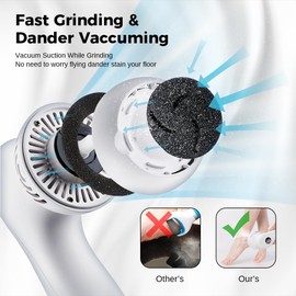 PRAIMY Electric Feet Callus Remover - Vacuum Cordless Rechargeable, Waterproof IPX7, 9 Heads, LCD Display, Foot Grinder for Dead Skin Removal, Pedicure Tools, Foot File, White