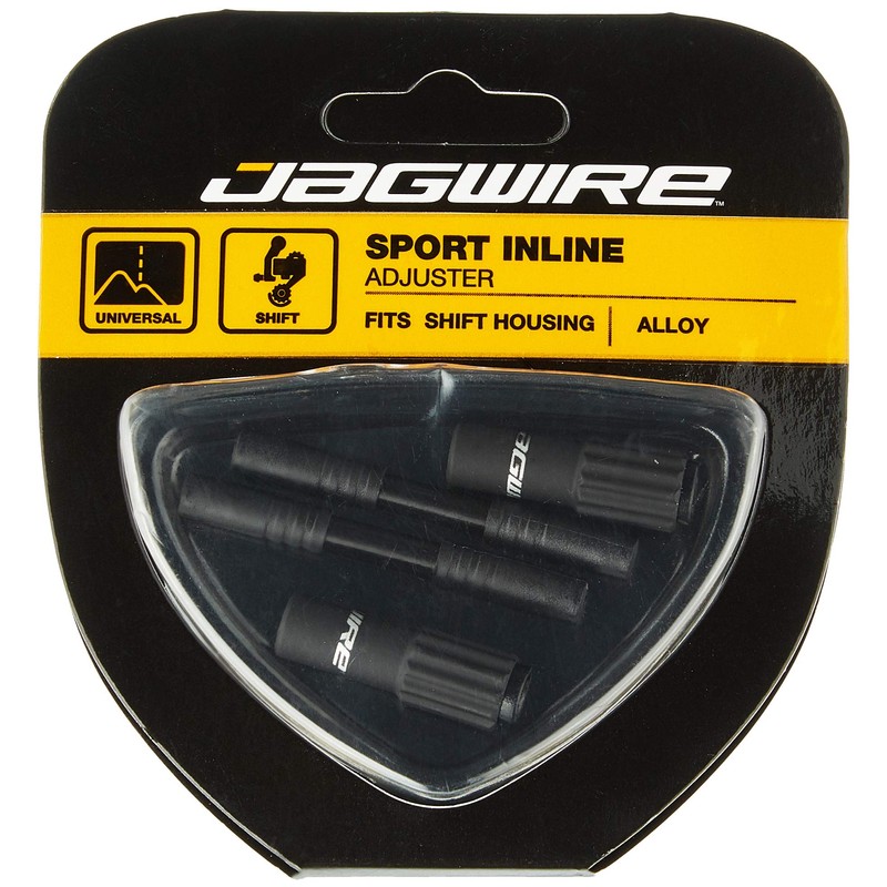 Jagwire Mini Inline Alloy Rubber Coat Adjuster, Black