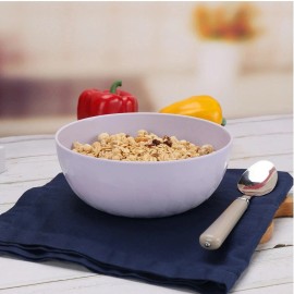 Mainstays Set of 4 | MAINSTAYS Checkered Plastic Cereal Salad Bowls, Round, Purple 38 oz