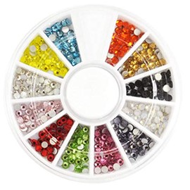 Shiny Crystal Glass Rhinestone 12 Color Set ss8 Nail Stone Craft