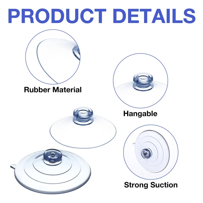 8 Pcs 2 Sizes Sponge Holder Suction Cup, 2 Inch