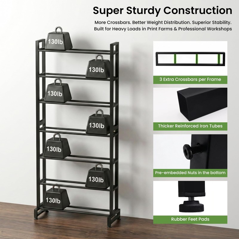 3D Printer Filament Rack, 7-Tier Heavy Duty Filament Storage Shelf,