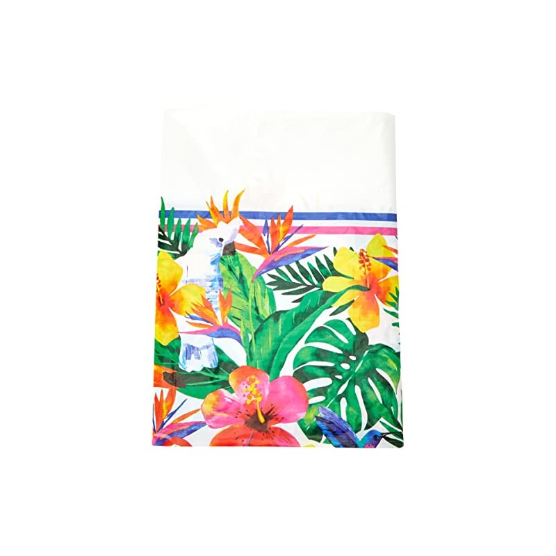 Unique Palm Tropical Luau Plastic Rectangular Table Cover - 54"