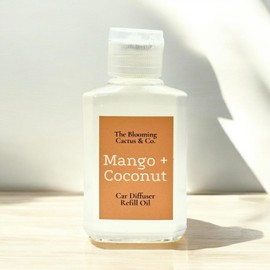 2.4 Oz Premium Car Diffuser Refill Oil – Long-Lasting, Premium Fragrance Oils|Compatible with most Diffusers|Ideal for Refreshing Your Ride or Room with pleaseant scent.(Mango & Coconut)