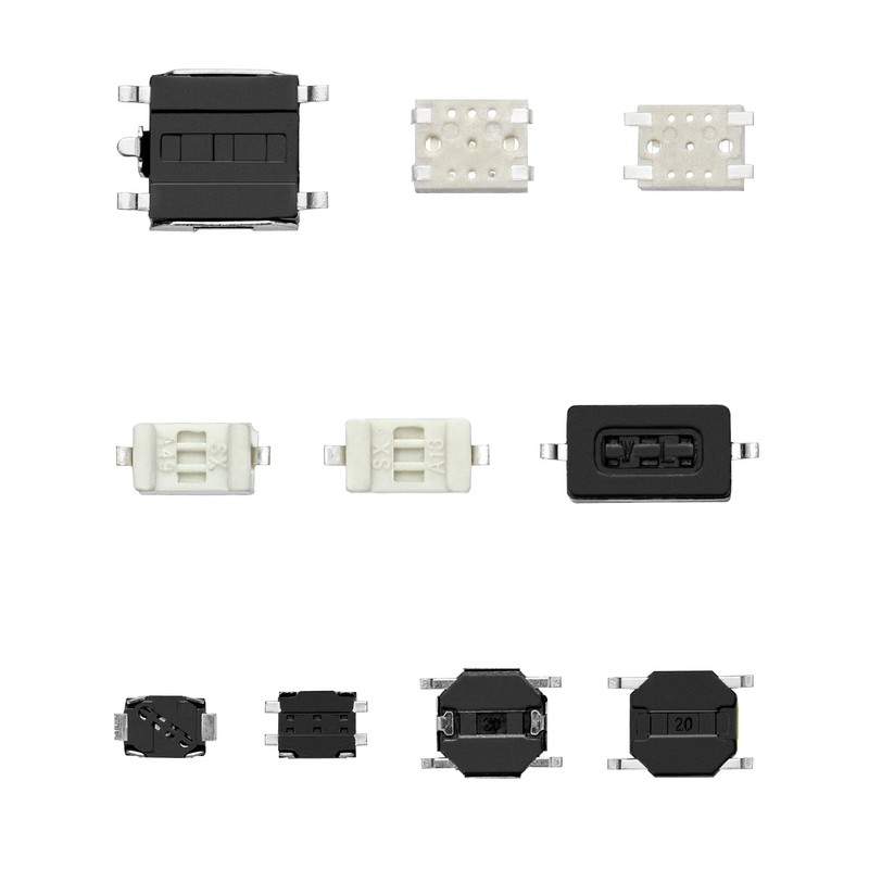 QWORK® Pack of 250 Micro Switches, 10 Values, Tactile Pressure