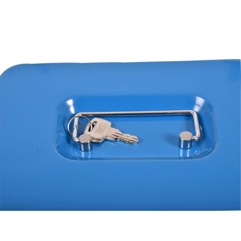 HOCHSTE Cash Box Petty Money Safe Deposit Steel Tin Security