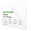 1 Pieces 24" x 36" Cast Plexiglass Sheet -1/4"Thicknesses Clear