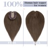 S-noilite Human Hair Toppers for Thinning Hair Women Real Hair