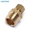 LTWFITTING Brass Fittings Outer Diameter 3/8" x 1/2" NPT Male