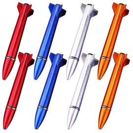 JKJF 8 Pieces Rocket Shape Gel Pen Rocket Rollerball Pens Space Ink Gel Pen for School Office Stationery - 1.0mm Black