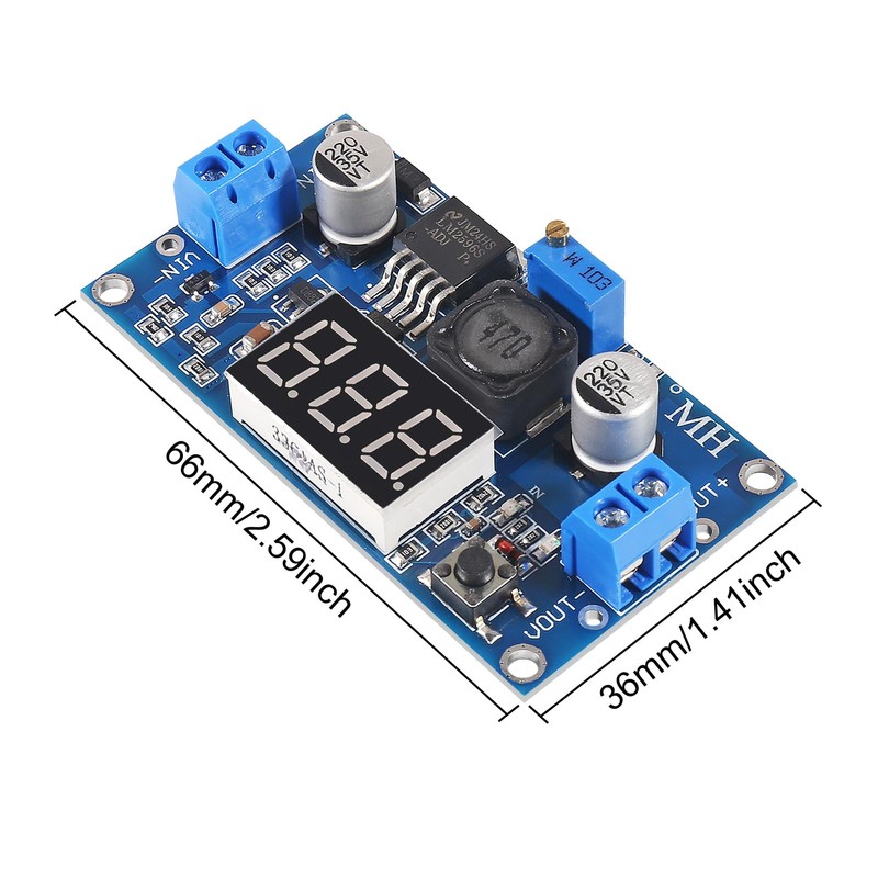 AOICRIE 2pcs LM2596S LM2596 DC-DC Buck Converter Adjustable Step-Down Voltage