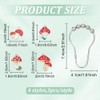 FREEBLOSS 12Pcs Shower Curtain Hooks Rings with Mushrooom Pendant Rust