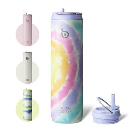 BOTTLE BOTTLE Water Bottle, 25.4 fl oz (0.75 L), Large Capacity, Straw Included, Direct Drinking, Heat Insulated, Vacuum Insulated, For Kids and Adults, Includes Handle, Stylish, 25.4 fl oz (750 ml