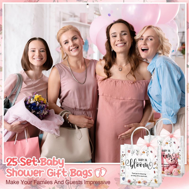 Sinload 25 Pack Baby Shower Gifts Bags for Guests Baby