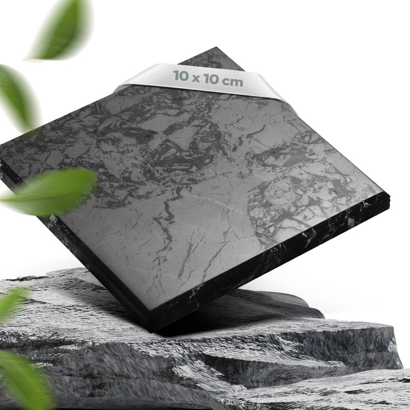 PURAJA Shungite Plate | Original from Karelia | Handmade Polished