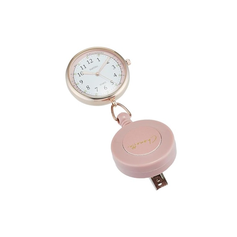 Fieldwork ASS154P-3 Women's Pocket Watch, Analog Collet Reel Watch, Pink