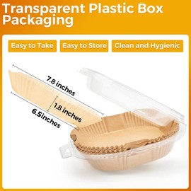 Air Fryer Paper Liners Disposable: 100PCS Non-Stick Air Fryer Parchment Paper, Food Grade Baking Sheets for Baking Roasting Microwave