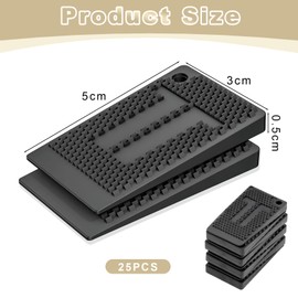 ZOCONE 25 Pack Furniture Shims Plastic Wedges Furniture Levellers for Fixing Wobbly Furniture, Black Table Wedges Plastic Shims for Furniture, Non-Slip Table Shims Furniture Wedges for Leveling