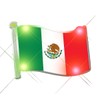 Fiesta Flash LED Flashing Body Light Lapel Pins - Mexican
