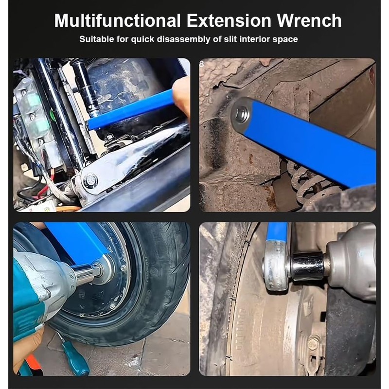EYCOMTOM Offset Extension Wrench Multifunctional Impact Ready With 1/2", 1/4"