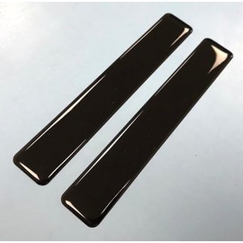 2 x BLACK Stickers/Decals 120mm HIGH GLOSS DOMED GEL AVAILABLE