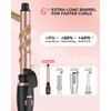 Rotating Curling Iron 1 Inch, Ceramic Automatic Curling Wand for