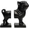 Livevie Pug Figure Decorative Bookends, Heavy Duty Metal Non-Skid Bookends