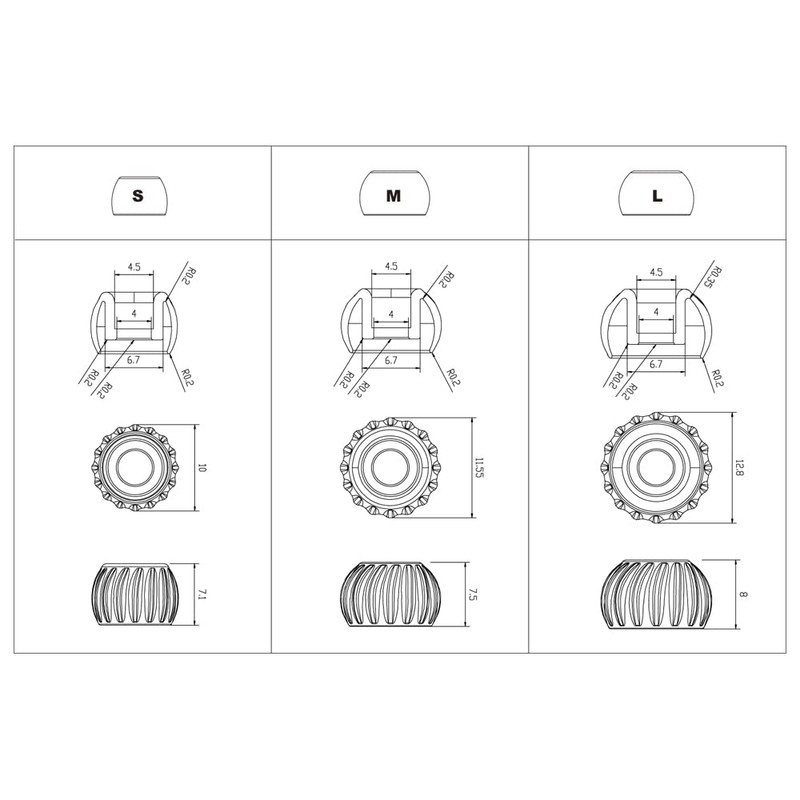 NUARL Track Ear+ Low Noise Isolation Anti-Bacterial Foam Ear Tips