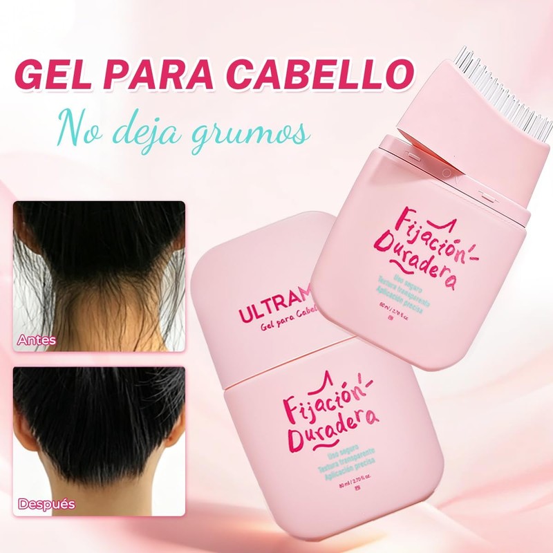 Cera para Cabello Mujer, Gel para Cabello Mujer Con Peine,