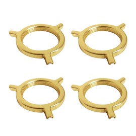 GY & CK® Lampshade Making Supplies Threaded UNO fitter (bridge adapter) 3-way for 10 gauge wires for lamp shade making, Brass (4 pcs/pack)