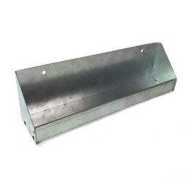 Jake's Farm Yard Chicken and Poultry Feeder Trough and Wall Mounted Galvanised Steel for Indoors or outdoors (38x15x9 cm)