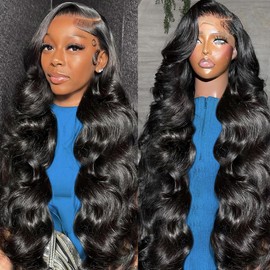 30 Inch 13x6 Lace Front Wigs Human Hair Body Wave Human Hair Wig 180% Density 13x6 Pre Plucked Bleached Knots Lace Front Wig Body Wave Glueless Wigs for Women Human Hair 13x6 HD Lace Front Wigs