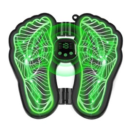 Foot Massager EMS Foot Massager, USB Portable Foot Massager, Intelligent Massage Mat with 8 Modes, 19 Adjustable Frequencies for Blood Circulation, Muscle Pain