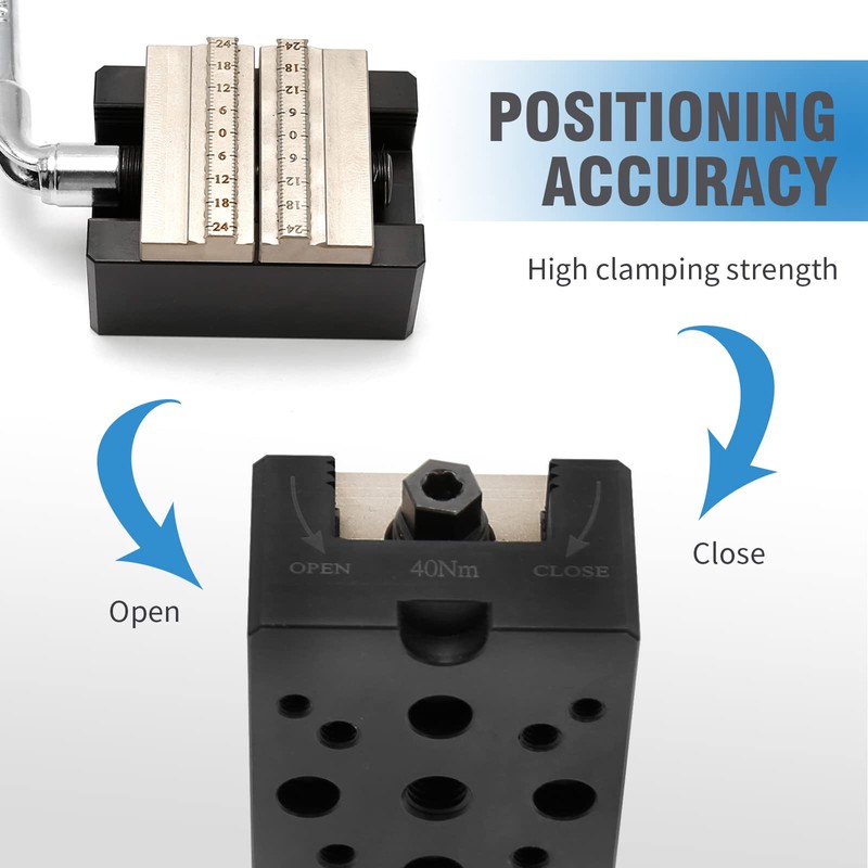 8-55mm Clamping Vise Precision Milling Vice Bench Clamp Wire CNC