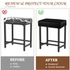 Levoberg Bar Stool Cover Rectangle Waterproof PU Counter Height Barstool