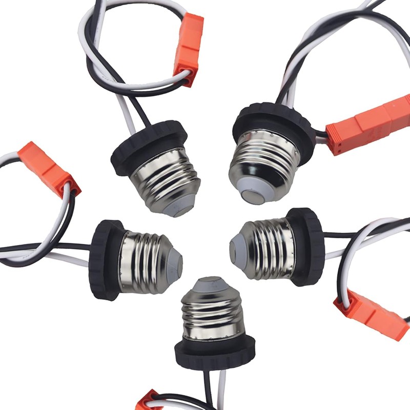 Rextin E26 Socket Adapter Medium Edison Base Male Screw in