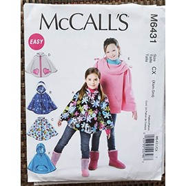 McCall's Patterns M6431 Children's/Girls' Ponchos, Size CX (XSM-SML)