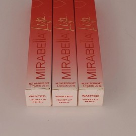 MIRABELLA WANTED VELVET LIP PENCIL 1.7g BRAND NEW IN BOX (Pack Of 3)