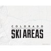 Colorado Ski Resorts Map 11x14 Print (Gray)